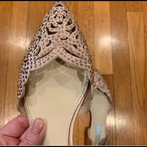 Betsey Johnson “blue” blush wedding flats